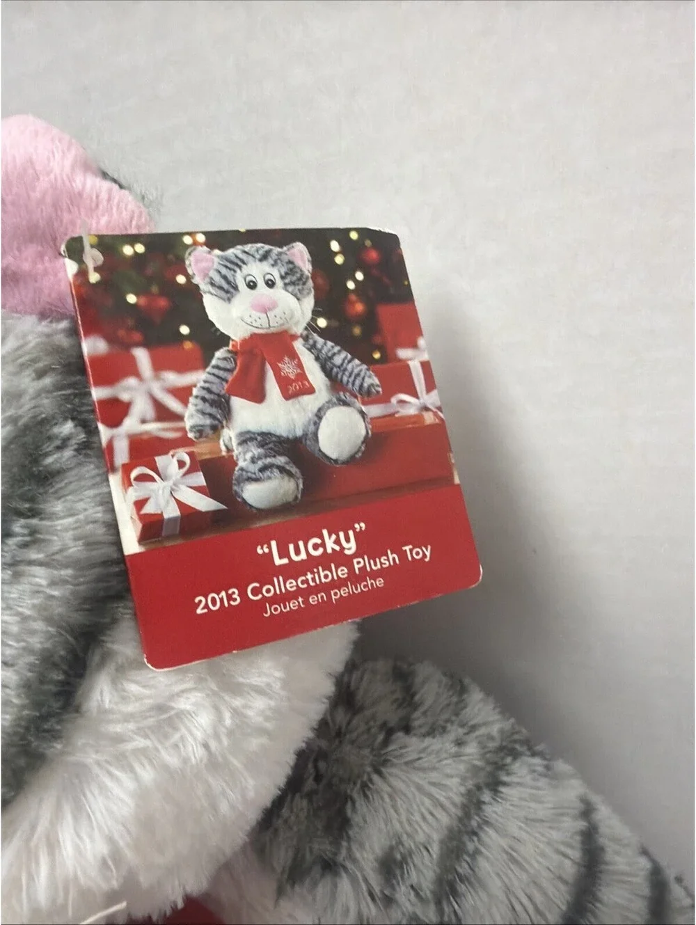 PetSmart Plush Dog Toy Lucky the Cat Squeaker 12